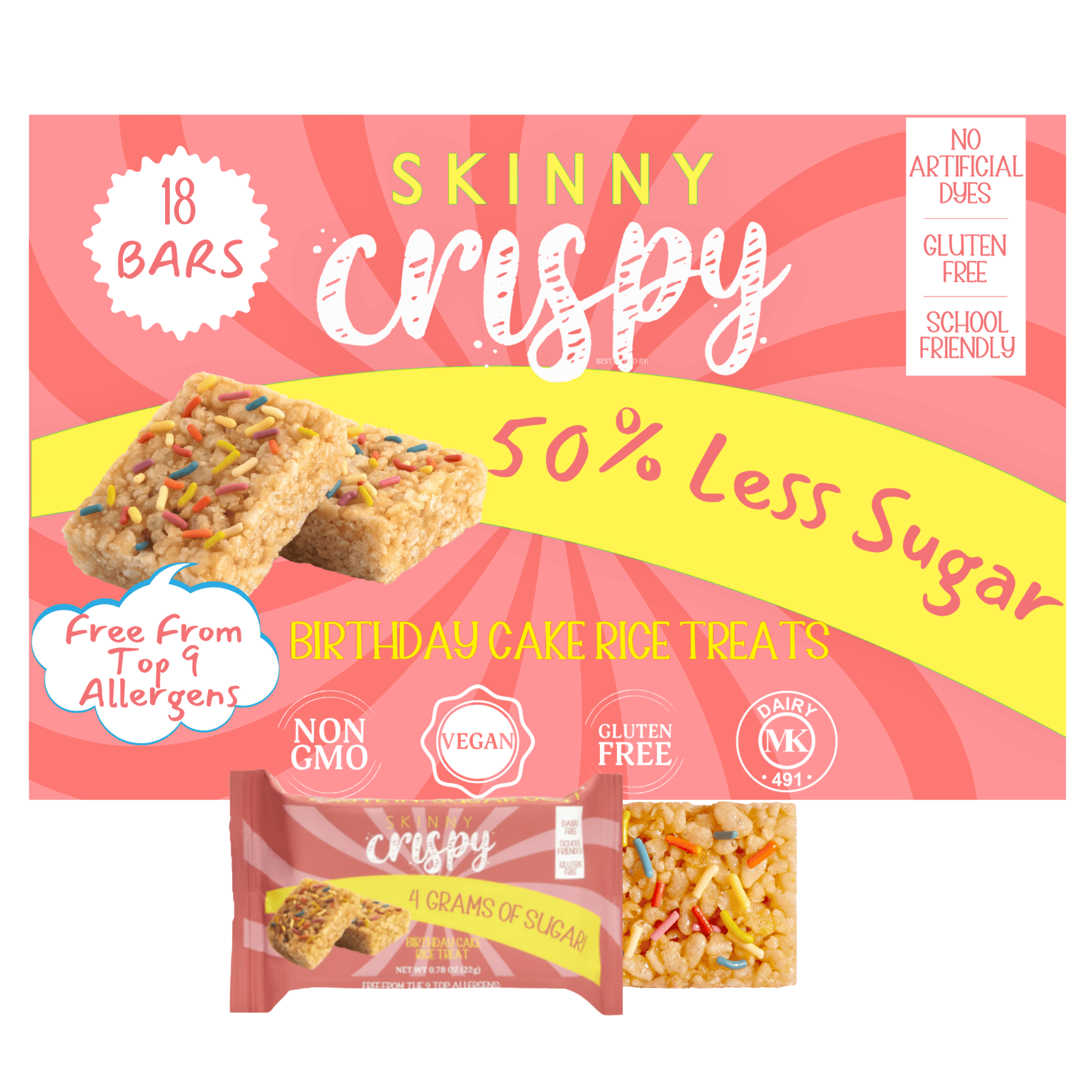 Skinny Crispy Birthday Cake Box